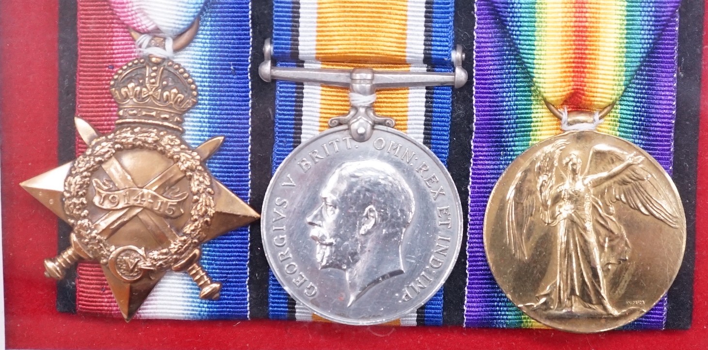 A WWI trio to 810238 Cecil F Coleman, Lance Corporal Seaforth Highlanders, framed